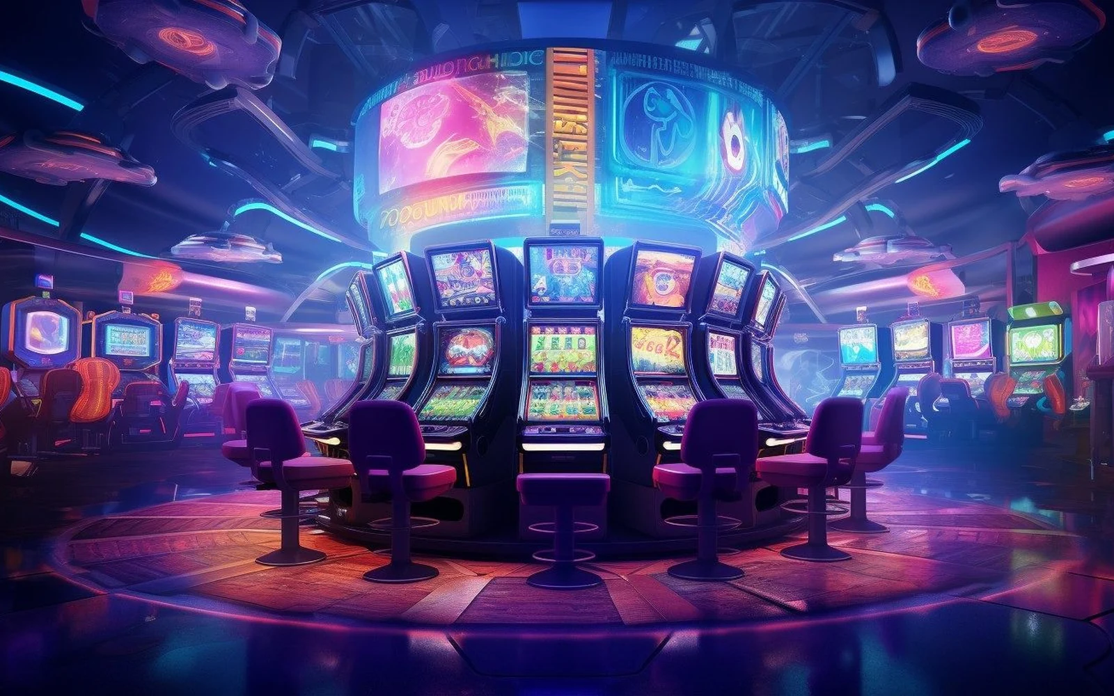 Ilustrasi reel slot dengan simbol bonus dan efek permainan